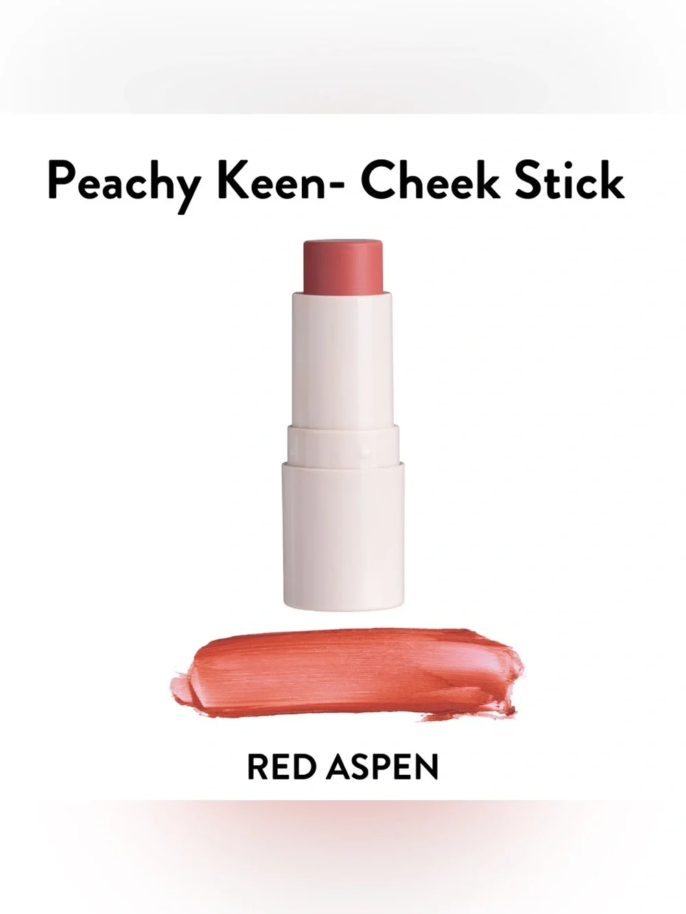 Peachy Keen Cheek Stick — Red Aspen Cream Blush